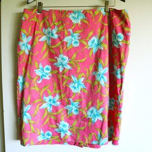 Jones New York Hawaiian Style floral skirt 16W